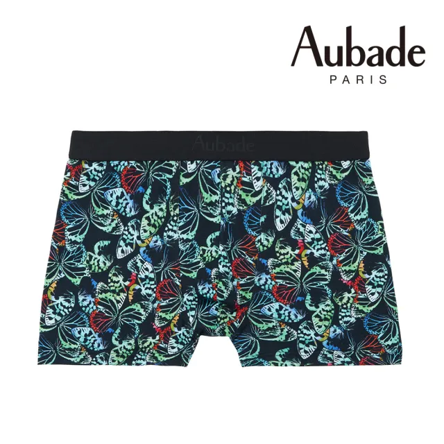 【Aubade】舒棉頂級莫代爾棉 彈性四角男褲 平口褲(蝴蝶-2312)