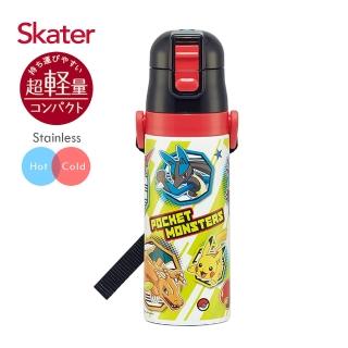 【Skater】不鏽鋼直飲保溫-兒童水壺470ml(寶可夢紅黑)