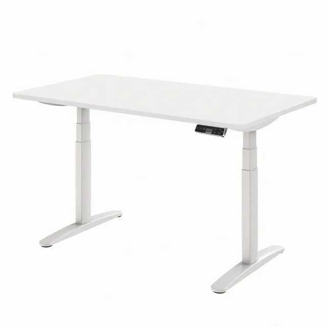 【Flexispot】三節磁吸式電動升降桌140x70桌組(磁吸式理線盤)