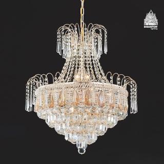 【必登堡】蘿克姍水晶吊燈 B560921(客廳燈/餐吊燈/大廳燈/法式/美式/奢華風/水晶珠)