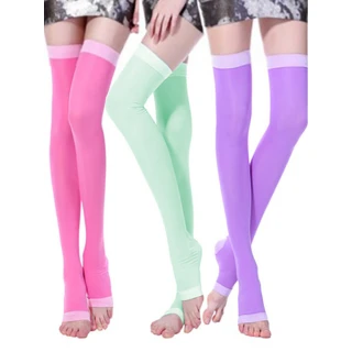 【黑魔法】睡眠塑腿襪 機能壓力襪 纖腿襪(3雙 顏色隨機)