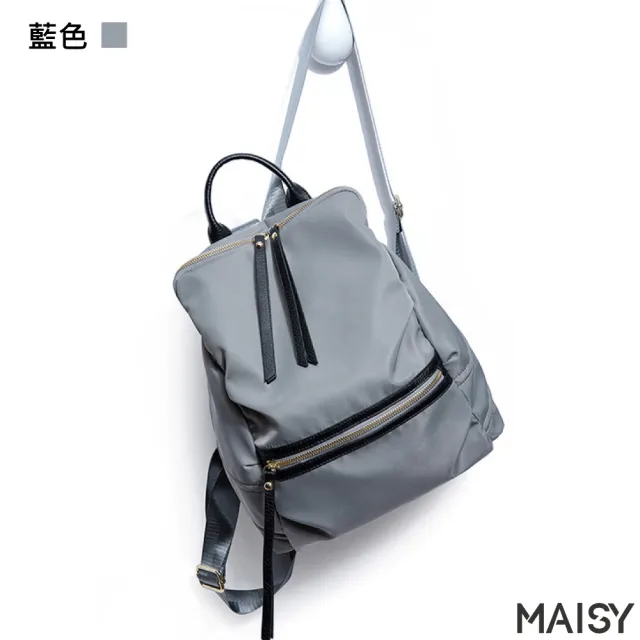 【MAISY】韓版時尚牛津帆布旅行背包(現+預 藍色／黑色)
