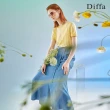 【Diffa】綁帶牛仔八片長裙-女(丹寧)