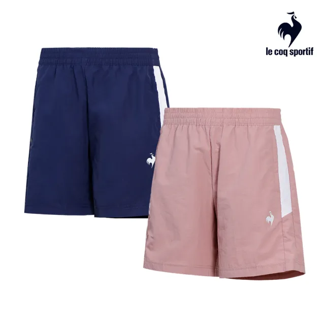 【LE COQ SPORTIF 公雞】防潑水基礎百搭平織運動短褲 男女-多款多色-LOR81881-882_LOR82881-882