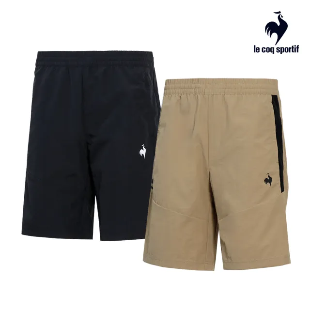 【LE COQ SPORTIF 公雞】防潑水基礎百搭平織運動短褲 男女-多款多色-LOR81881-882_LOR82881-882