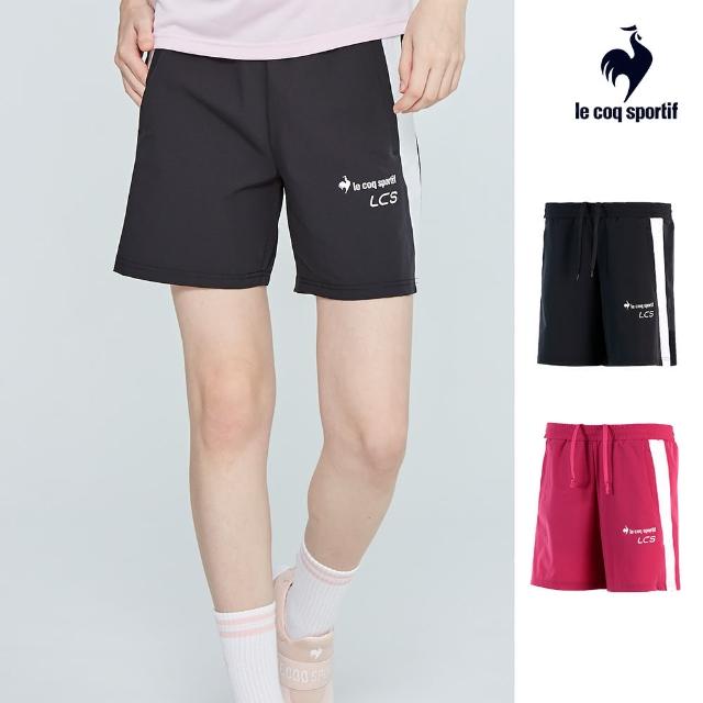 【LE COQ SPORTIF 公雞】四面彈運動生活平織運動短褲 女-2色-LWP82685