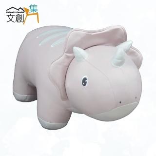 【文創集】可愛三角龍＆粉紅豬造型皮革椅凳(三色可選)