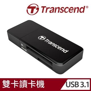 【Transcend 創見】RDF5 高速USB 3.1 SD記憶卡雙槽讀卡機-黑(TS-RDF5K 新舊包裝隨機出貨)