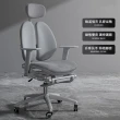 【知家家】雙背人體工學電競椅 升降椅 書桌椅(升降扶手+乳膠坐墊+伸縮腳踏)