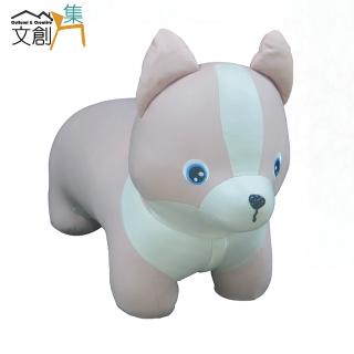 【文創集】可愛小柯基犬造型皮革椅凳(二色可選)