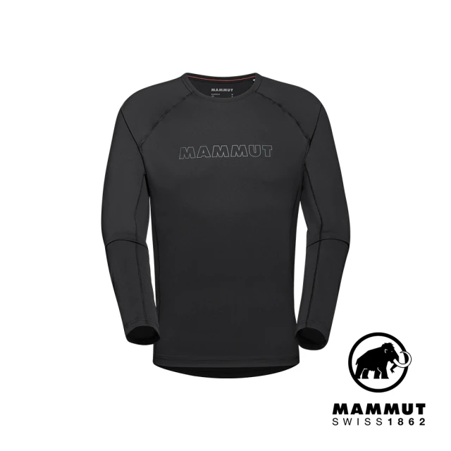 Mammut 長毛象 Selun FL Longsleeve Men Logo 機能LOGO長袖T恤 黑色 男款 #1016-01440