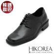 【HIKOREA】韓國空運。時尚咖人正裝3.5cm素面綁帶皮鞋/版型偏小(8-9074/黑/現+預)