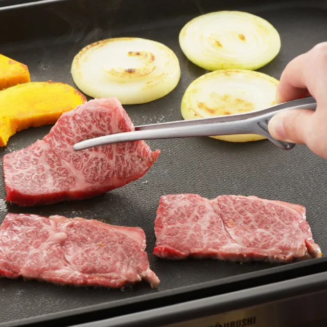 【YOSHIKAWA】日本燒肉名店指定不鏽鋼燒肉夾(料理夾置桌時可不碰到桌面)