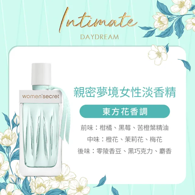 【WOMEN’SECRET】親密夢境女性淡香精禮盒-香水100ml+身體乳200ml(專櫃公司貨)