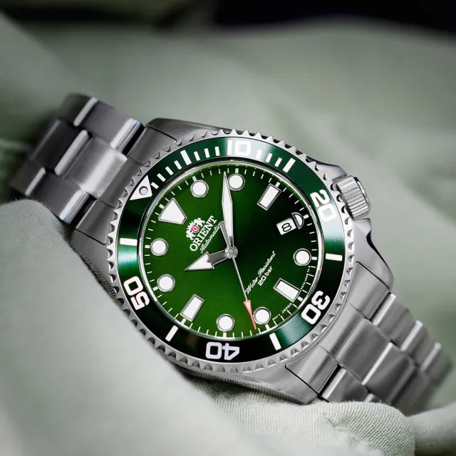 【ORIENT 東方錶】綠水鬼200米潛水機械腕錶(RA-AC0K02E)