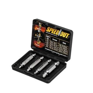 【SPEED OUT】配收藏盒 崩牙救星 螺絲取出器 滑牙神器 螺絲 退牙器 電鑽起子機用(4件套組)