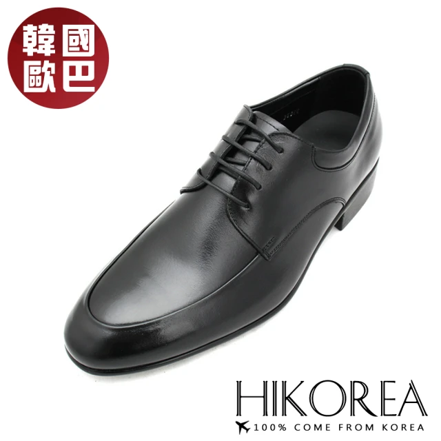 【HIKOREA】韓國空運。美好時代素面3.5cm微尖頭綁帶皮鞋/版型偏小(8-9067/黑/現+預)