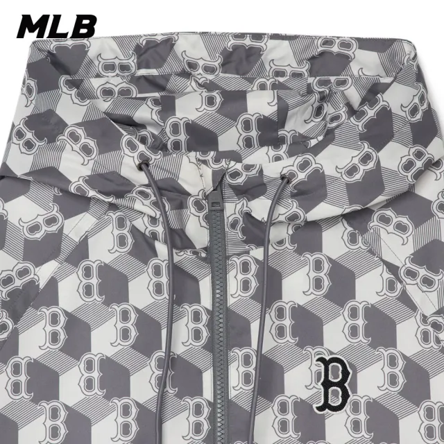 【MLB】女版防風外套 MONOGRAM系列 波士頓紅襪隊(3FWJM0431-43GRS)