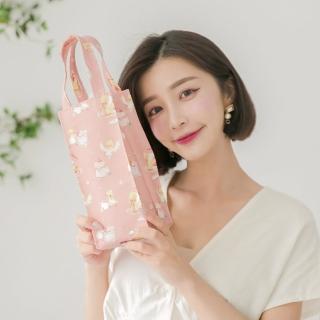 【uma hana】布丁鸚鵡1000cc防水手提式方水壺袋-2入組(1000cc水壺袋/防水水壺袋/防水袋)