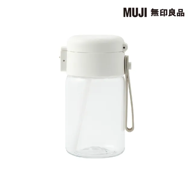 【MUJI 無印良品】攜帶式透明水壺/附吸管/350ml