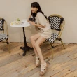 【Ann’S】雲端步履-復古寬帶厚底圓頭涼鞋4cm(白)