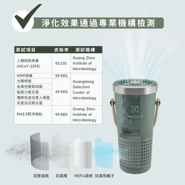 【Electrolux 伊萊克斯】極適家居300系列個人及車用空氣清淨機專用配件組(EFCARU3)