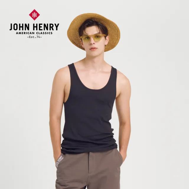 【JOHN HENRY】舒適經典內搭背心-黑色