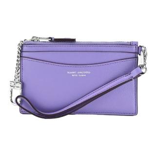 【MARC JACOBS 馬克賈伯】THE SLIM 84拉鍊鑰匙圈卡片夾/零錢包(薰衣草紫)