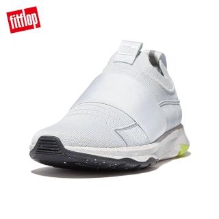 【FitFlop】VITAMIN FF e01 KNIT ELASTIC SPORTS SNEAKERS彈力帶撞色運動鞋-女(海沫藍色)