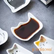 【Just Home】喵星手繪感貓咪造型盤/調味碟/醬油碟(造型調味碟)