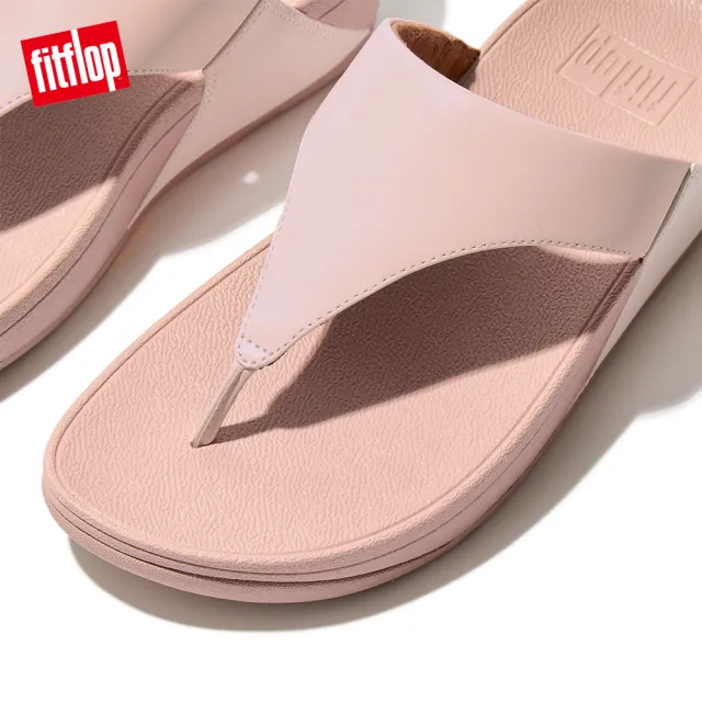 【FitFlop】LULU LEATHER TOEPOST經典皮革夾脚涼鞋-女(玫瑰鹽)