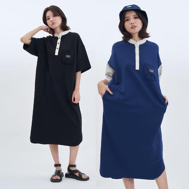 【5th STREET】女裝 洋裝 長版洋裝 黑色 藍色(570950)