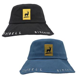 【瑟夫貝爾】CERF BELL 相框風格麋鹿圖案男性漁夫帽(黑色 藍色)