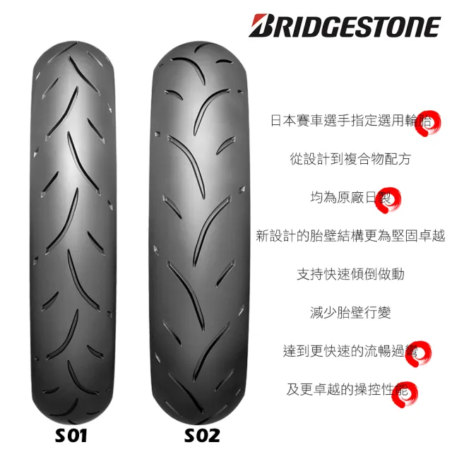 【BRIDGESTONE 普利司通】BATTLAX-S01 賽道專用競技胎-12吋(100-485-12 S01 軟版-前輪 日本製)