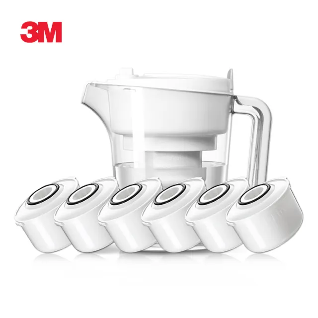 【3M】WP3000 plus 即淨長效濾水壺(1壺+6濾心/全新升級版)