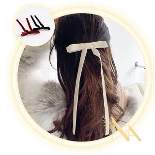 【NANA】娜娜 少女絲絨蝴蝶結彈簧夾 NA022109(彈簧夾)