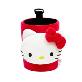 【享夢城堡】汽車冷氣孔掛袋(HELLO KITTY 經典絨毛-紅)