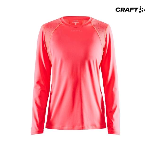 【CRAFT】女 ADV ESSENCE LS TEE W CRUSH 運動長袖上衣(1908769-410000)