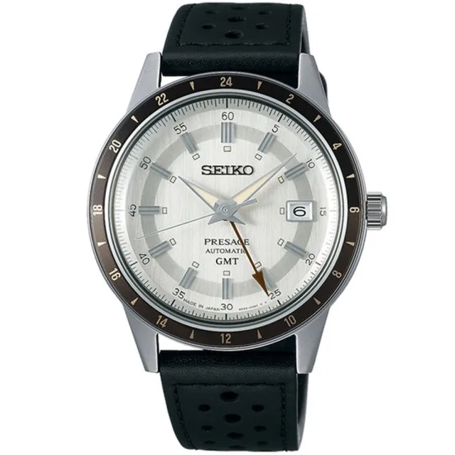 【SEIKO 精工】Presage系列 Style60’s 復古風 GMT雙時區 機械腕錶  SK044 母親節 禮物(三款可選)