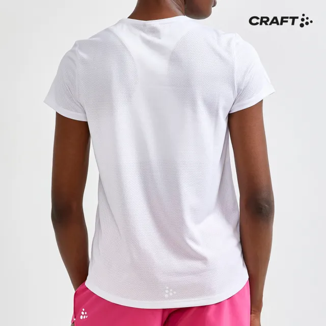 【CRAFT】女 CORE ESSENCE SS MESH TEE W WHITE 運動上衣(1908745-900000)