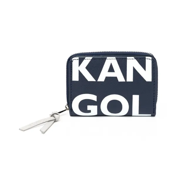 【KANGOL】英國袋鼠經典LOGO滿版短夾零錢包