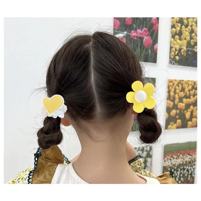 【安朵童舖】現貨韓版兒童卡通大腸圈女童女寶髮圈可愛髮圈髮飾頭飾五入組(8)