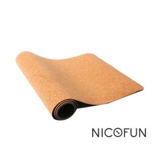 【NicoFun 愛定做】天然軟木瑜珈墊 吸汗止滑穩定 健身墊 防滑墊 止滑墊 韻律 運動用品(5mm)
