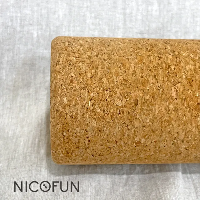 【NicoFun 愛定做】天然軟木 瑜珈柱 瑜珈按摩棒 經絡棒筋膜棒 筋膜放鬆 舒展 紓壓 瑜珈滾輪(45cm)