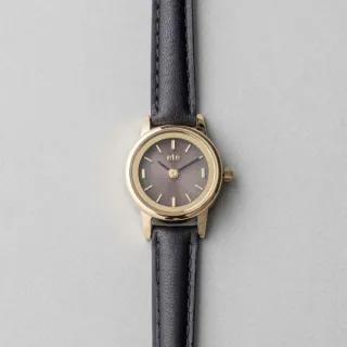 【ete】太陽能知性英倫腕錶(黑色 棕色)