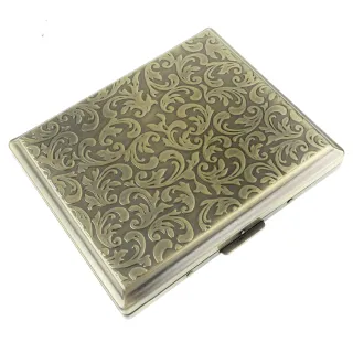 【Pearl】日本進口~A-CASE 一般盒煙/捲煙 兩用煙盒(仿古黃銅款)