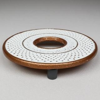 【福介商店】南部鐵器 日本鑄鐵壺墊 巖鑄 丸型玉珠 鑄鐵壺墊 金麻色 小(鍋墊 隔熱墊 茶具)