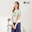 【IRIS 艾莉詩】優雅玫瑰條紋棉上衣-2色(32948)