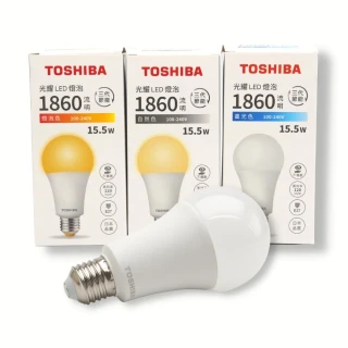 【TOSHIBA 東芝】LED E27 15.5W 光耀 燈泡 球泡 光耀三代 6入組(無藍光危害 全電壓)