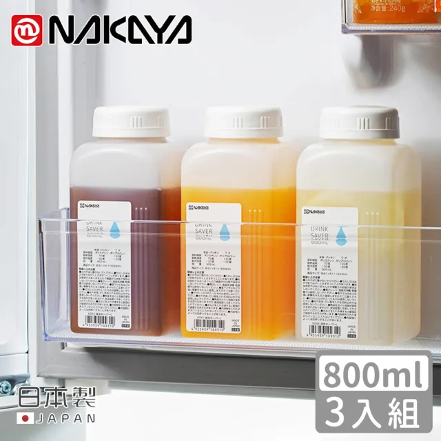 【NAKAYA】日本製方形攜帶式水壺800ml
